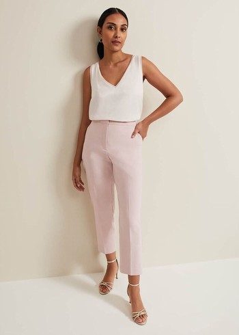 Phase Eight Petite Ulrica Tapered Trousers Rose Australia | RT3752961